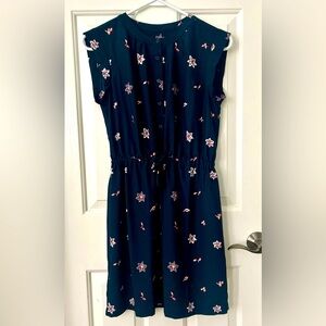 The Loft 4P Navy Floral Dress
